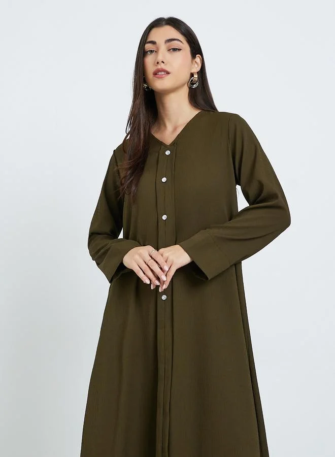 أميرة جلابية بأزرار كريستال بقصة واسعة